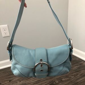Blue Leather Coach Purse